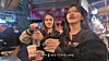 Myanmar-born YouTuber Khaing, right, and her Russian friend at the Gwnagjang Market in central Seoul [SCREEN CAPTURE]