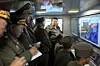 Kim Jong-un, top right, watches North Korea's Hwaseong-11 Ra surface-to-surface ballistic missile on April 19, in this photo released by North's official Rodong Sinmun the following day. [NEWS1]