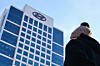 A person is seen in front of Hyundai Motor Group's headquarters in southern Seoul on Jan. 9, 2025. [YONHAP]