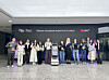 International students pose for a photo at LG Science Park, in Magok, southwestern Seoul, during a tour held on April 24. [PARK DAN-BEE]