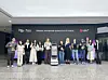 International students pose for a photo at LG Science Park, in Magok, southwestern Seoul, during a tour held on April 24. [PARK DAN-BEE]