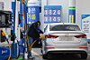 Gas and diesel prices are displayed at a gas station in Seoul on March 16. [NEWS1]