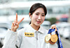 Short track speed skater Kim Gil-li poses for a photo before an interview with the JoongAng Ilbo at Olympic Parktel in Songpa District, southern Seoul, on March 20. [LIM HYUN-DONG]