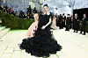 aespa's Ningning poses for photos at the 2026 Met Gala celebrating ″Costume Art″ at the Metropolitan Museum of Art in New York on May 4. [AFP/YONHAP]