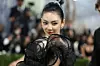 aespa's Ningning poses for photos at the 2026 Met Gala celebrating ″Costume Art″ at the Metropolitan Museum of Art in New York on May 4. [AFP/YONHAP]