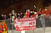 Arsenal fans celebrate their team winning the English Premier League title outside the Emirates Stadium in London on May 19. [AP/YONHAP]