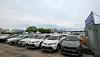 About 20,000 vehicles await export at the Incheon Songdo Used Car Export Complex, Korea's largest used car export hub, on April 27. [JOONGANG ILBO]