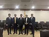 First Vice Minister of Government Policy Coordination Kim Young-su, center, poses for a photo with Helen Clark, second from right, chair of the Global Alliance for Vaccines and Immunization, during a meeting in Seoul on June 4. [PRIME MINISTER'S OFFICE]