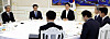 President Lee Jae Myung, third from left, discusses solutions for the recent ballot shortages happened at the June 3 local elections during a meeting convened at the Blue House in central Seoul on June 8.