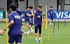 Korean national footballers train before the FIFA World Cup 2026 in Mexico on June 9.