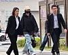 Singer-actress Nana, center, walks into the Namyangju branch of the Uijeongbu District Court in Gyeonggi on April 21.