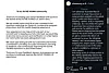 Instagram-style post with a white text page beside a dark social media message screen.