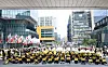 Workers from Kakao and its affiliate hold a rally against the company in Seongnam, Gyeonggi, on June 10.