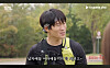 Man with a yellow backpack speaking outdoors in a park setting with SNL and Coupang Play logos visible.