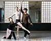 From left, Saori Hara, Yeom Da-yeon and Yeom Ji-hoon pose for the camera at the Ballet West ballet academy in Jongno District, central Seoul. [JOONGANG SUNDAY]