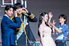 The cast of the MBC series “Perfect Crown” poses for photos during a press conference at the Josun Palace Hotel in Gangnam District, southern Seoul, on April 6. [DANIELA GONZALEZ PEREZ]