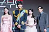 The cast of the MBC series “Perfect Crown” poses for photos during a press conference at the Josun Palace Hotel in Gangnam District, southern Seoul, on April 6. [DANIELA GONZALEZ PEREZ]