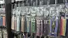 Norigae, traditional Korean decorative tassel ornaments, are displayed at Daeshin Ggotshin, a hanbok shop inside Gwangjang Market in central Seoul, on March 11. [SHIN HA-NEE]