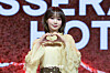 Girl group Le Sserafim's Kim Chae-won poses for photos during a showcase for the release of the band's fifth EP “Hot” at Yes24 Live Hall in eastern Seoul on March 14. [DANIELA GONZALEZ PEREZ]
