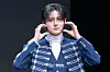 Ampers&One’s Seungmo poses for photos during a showcase for the release of the group’s fourth EP, “Definition,” at Nodeul Island Live House in central Seoul on April 8. [DANIELA GONZALEZ PEREZ]