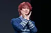 Ampers&One’s Kyrell poses for photos during a showcase for the release of the group’s fourth EP, “Definition,” at Nodeul Island Live House in central Seoul on April 8. [DANIELA GONZALEZ PEREZ]