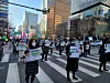 Conservative protesters hold a rally on a closed road in support of former President Park Geun-hye in central Seoul on Dec. 25, 2021. [SUK GYEONG-MIN]