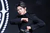 Big Ocean’s Lee Chan-yeon poses for photos during a showcase for the release of the group’s third EP, “The Greatest Battle,” at the Showking K-pop Center in western Seoul on March 3. [DANIELA GONZALEZ PEREZ]