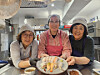 Seniors working at Sushi Eun in Ulsan pose for a photo with the JoongAng Ilbo on April 20. [JOONGANG ILBO]