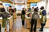 Participating reporters make their own Pine nut noodles during a media event held at the Temple Cuisine Culture Experience Center in Jongno District, central Seoul, on Feb. 26 [CULTURAL CORPS OF KOREAN BUDDHISM]