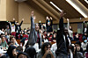 Students raise their hands to answer questions during orientation for the Sookmyung-Minerva Exchange Program held on Jan. 13, 2025. Sookmyung Women’s University launched the Hallyu International College exclusively for international students in the first semester of 2026. [SOOKMYUNG WOMEN'S UNIVERSITY]