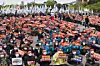On April 13, 2022, participants chant slogans during a nationwide rally of farmers and fishermen opposing Korea’s accession to the CPTPP at Yeouido Park in Yeongdeungpo District, Seoul. Protesters argued that the government’s plan to join the pact would result in market opening rates approaching 100 percent, including 100 percent for seafood and 96.3 percent for agricultural and livestock products. [NEWS1]