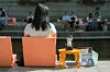 'Morning Yellow'-colored 'soban,' or traditional Korean small table, made in collaboration with LG Chem and artist Ha Ji-hoon [SEOUL METROPOLITAN GOVERNMENT]