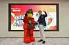 Lee Seong-ho, CEO of Merlin Entertainments Korea, which operates Legoland Korea, poses with ninjago at a press conference held on March 18 in central Seoul. [LEGOLAND KOREA]