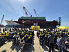 A memorial ceremony for the victims of the Sewol ferry disaster is underway in Mokpo, South Jeolla, on April 16. [YONHAP]