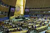 Delegates speak during the continuing general debate of the 2026 Review Conference of the Parties to the Treaty on the Non-Proliferation of Nuclear Weapons at the United Nations headquarters in New York on April 28. [EPA/YONHAP]