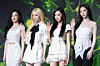 Girl group aespa poses for photos during a press conference for the release of its second full-length album “Lemonade” at Sofitel Ambassador Seoul Hotel in southern Seoul on May 28. [DANIELA GONZALEZ PEREZ]