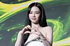 aespa’s Karina poses for photos during a press conference for the release of the group’s second full-length album “Lemonade” at Sofitel Ambassador Seoul Hotel in southern Seoul on May 28. [DANIELA GONZALEZ PEREZ]