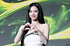 aespa’s Karina poses for photos during a press conference for the release of the group’s second full-length album “Lemonade” at Sofitel Ambassador Seoul Hotel in southern Seoul on May 28. [DANIELA GONZALEZ PEREZ]