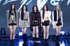 Girl group Meovv poses for photos during a press conference for the release of its second EP “Bite Now” at Cube Convention Center in western Seoul on June 1. [DANIELA GONZALEZ PEREZ]