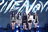 Girl group Meovv poses for photos during a press conference for the release of its second EP “Bite Now” at Cube Convention Center in western Seoul on June 1. [DANIELA GONZALEZ PEREZ]