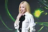 aespa’s Winter poses for photos during a press conference for the release of the group’s second full-length album “Lemonade” at Sofitel Ambassador Seoul Hotel in southern Seoul on May 28. [DANIELA GONZALEZ PEREZ]