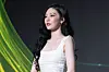 aespa’s Ningning poses for photos during a press conference for the release of the group’s second full-length album “Lemonade” at Sofitel Ambassador Seoul Hotel in southern Seoul on May 28. [DANIELA GONZALEZ PEREZ]