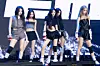 Girl group Meovv performs the B-side track “Hit 'Em” during a press showcase for the release of its second EP “Bite Now” at Cube Convention Center in western Seoul on June 1. [DANIELA GONZALEZ PEREZ]
