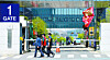 Union flags are seen hung up near the entrance of a Samsung Biologics plant in Yeonsu District, Incheon, on April 30. [YONHAP]