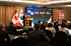 Maninder Sidhu, Canada’s minister of international trade, delivers a keynote address at the Plenary Session of the Team Canada Mission to Korea, with more than 100 Canadian organizations in attendance, at Lotte Hotel Seoul on March 31. [EMBASSY OF CANADA TO KOREA]