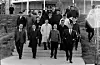 Park Chung Hee, then-president of Korea (front row, far right), visits the Pohang Iron and Steel construction site office, known as “Rommel House,” during an on-site inspection in November 1968, guided by Park Tae-joon, then president of Pohang Iron and Steel (front row, second from right, wearing a jumper). Looking over the barren site, Park expressed concern, asking, “Will this really work?” Park Tae-joon, who later wrote memoirs featuring the photo published by the JoongAng Ilbo, went on to serve as chairman of Posco and later prime minister. Today, memoir writing is drawing attention not only from such prominent figures but also from ordinary people. [JOONGANG ILBO]
