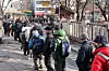 Older people line up to receive a free meal in central Seoul on New Year's Day in 2024. [NEWS1]