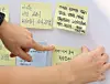 People leave messages marking one year since the death of a stalking victim at Sindang Station in Jung District, central Seoul, on Sept. 11, 2023. [NEWS1]