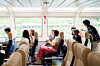 Passengers ride the Hangang Bus ferry on May 19. [SEOUL TOURISM ORGANIZATION]