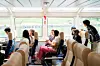 Passengers ride the Hangang Bus ferry on May 19. [SEOUL TOURISM ORGANIZATION]
